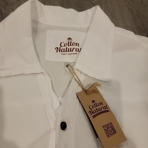Cotton Natural Islander Button Up Shirt 4xl Peru - Picture 2 of 5